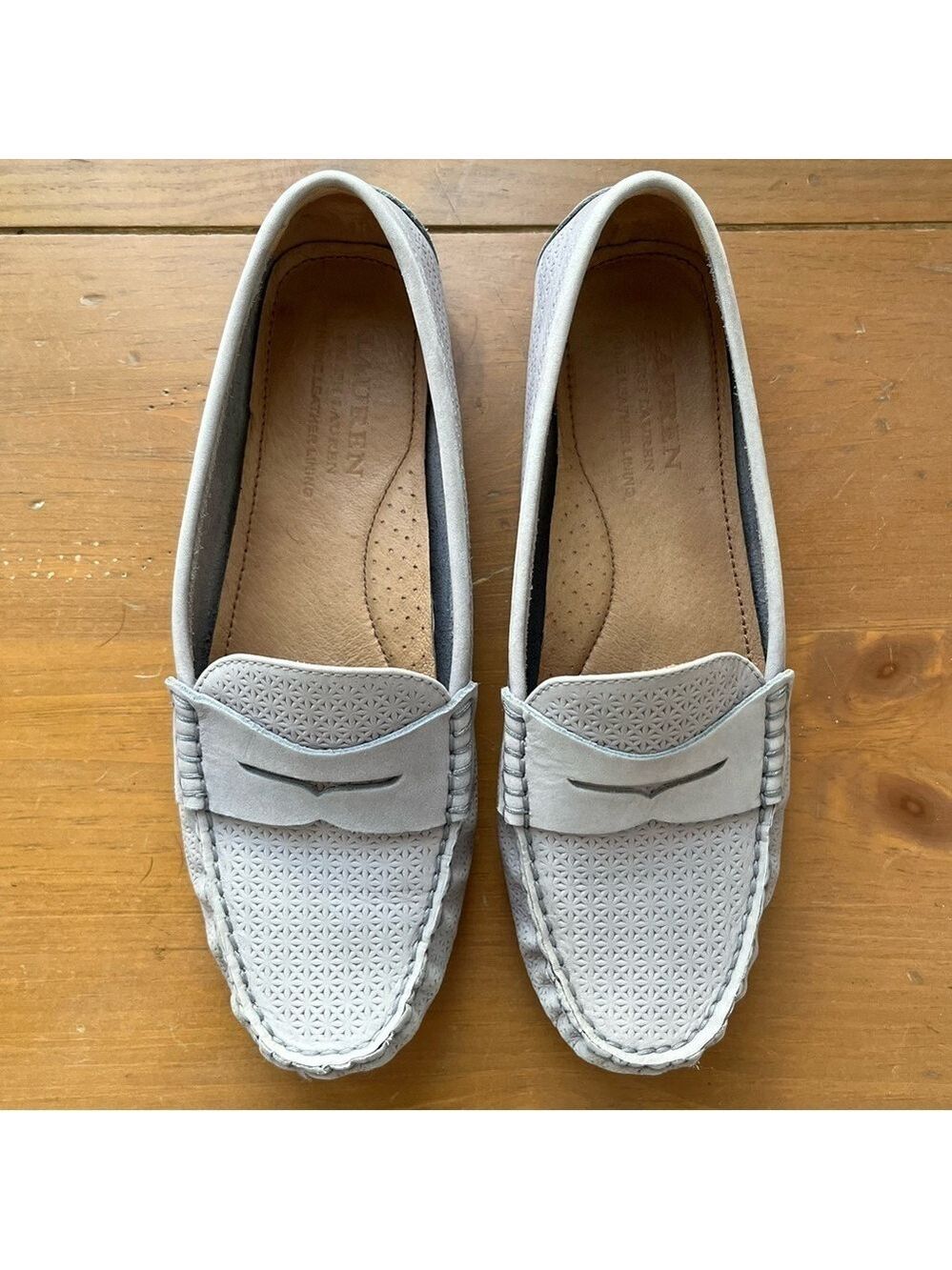 Lauren Ralph Lauren Women’s Camila Moccasins Chambray Gray Driving Loafer 9.5 - Picture 7 of 13